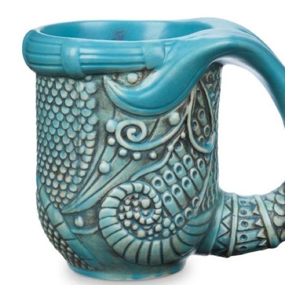 Disney Parks NWT Little Mermaid Tail Sculpted Nautical Mug Cup Princess Ariel - Picture 1 of 16